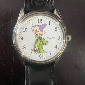 Disney Snow White Seven Dwarf Timex Watch Working With New Battery Dopey